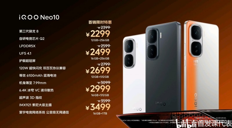 iQOO Neo10，正式发布：2299元起