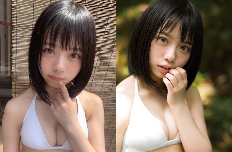 短髮小蘿莉「峰島こまき」比基尼解放白嫩雪乳　美乳視角「渾圓北半球」感覺沈甸甸